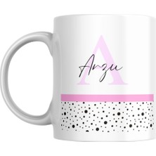 Kişiye Özel Isim ve Harf Yazılı Baskılı Kupa Bardak,