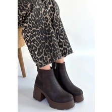 K&A Belay Acı Kahve Nubuk Topuklu Bot