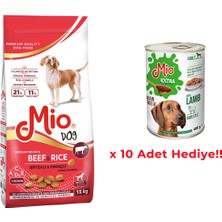 Mio 15 kg  -  Biftekli ve Pirinçli  Yetişkin Köpek Maması