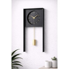 Mee Wall Art Metal Gövde Iskandinav Stil Sarkaçlı Duvar Saati – Sessiz Mekanizma