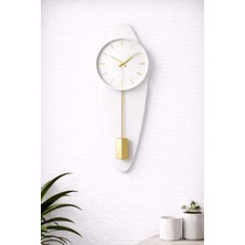 Mee Wall Art Metal Gövde Iskandinav Stil Sarkaçlı Duvar Saati – Sessiz Mekanizma