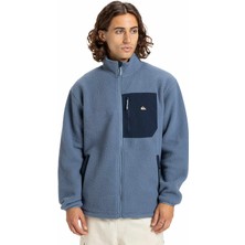 Quiksilver EQYPF03066-CLEAN Coast Fz Mavi Dik Yaka Normal Düz Erkek Polar Sweatshırt