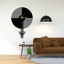 Mee Wall Art Sallanan Sarkaçlı Modern Metal Duvar Saati, Metal Duvar Saati