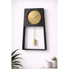 Mee Wall Art Metal Gövde Iskandinav Stil Sarkaçlı Duvar Saati – Sessiz Mekanizma