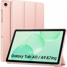 M.TK Moveteck Samsung Galaxy Tab A11/A9 8.7 inç Tablet Kılıfı Akıllı Smart Katlanabilir Renkli Kapak SM-X110 SM-X130