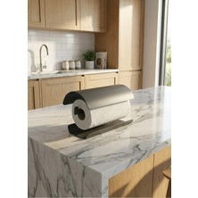 Mee Wall Art Paslanmaz Metal Kağıt Havluluk Kapaklı Yatay Kağıt Havluluk - Tezgah Üstü Modern Mutfak Havlu Standı