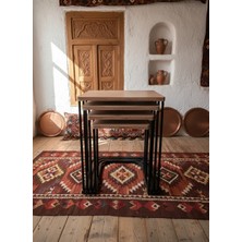 4'lü Tekerlekli Modern Zigon Sehpa