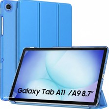 M.TK Moveteck Samsung Galaxy Tab A11/A9 8.7 inç Tablet Kılıfı Akıllı Smart Katlanabilir Renkli Kapak SM-X110 SM-X130