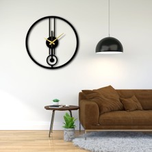 Mee Wall Art Sallanan Sarkaçlı Modern Metal Duvar Saati, Metal Duvar Saati