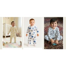 Buufuu 3 Adet %100 Pamuk Mevsimlik Erkek Bebek&çocuk Uzun Kollu Alt Üst Takım