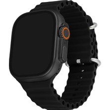 Normadia Şık Siyah Silikon Akıllı Kol Saati, Pratik ve Modern Tasarım