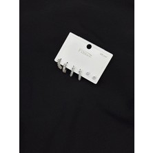 316L Çelik Gümüş Renk 6lı Set Küpe