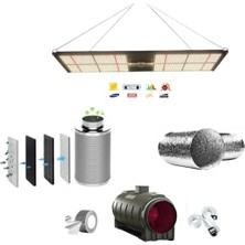 Pure Harvest 750W Full Spectrum LED Grow Işık & 680M³ Profesyonel Karbon Filtre Seti