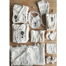 Baby Turp Turp %100 Pamuk 10'lu Müslin Lüx Erkek Hastane Çıkışı Balon Desenli