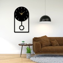 Mee Wall Art Sallanan Sarkaçlı Modern Metal Duvar Saati, Metal Duvar Saati