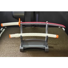 Titrek Toys 18 cm Demon Slayer Kyojuro Rengoku Mini Katana Seti - Hediye Standlı