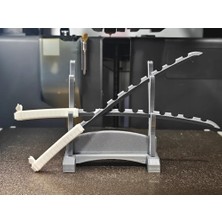 Titrek Toys 18 cm Demon Slayer Inosuke Hashibira Çift Katana Seti - Hediye Standlı