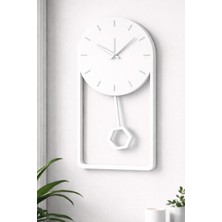 Mee Wall Art Swing – Parlak Beyaz Sarkaçlı Duvar Saati