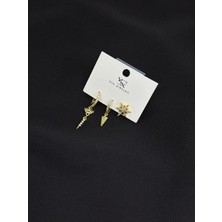 Ysx Jevelry Çelik Gold Renk 3lü Küpe