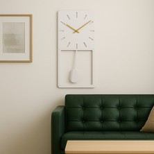 Mee Wall Art Sarkaçlı Metal Duvar Saati | 2 mm Metal Sac Elektrostatik Fırın Boyalı Modern Dekoratif Saat
