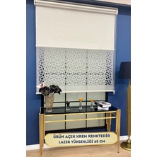 Volper Mekanik VP1005 Çift Mekanizmalı Lazer Kesim Tül ve Stor Perde (Açık Krem)