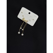 316L Çelik Gold Renk 3lü Set Küpe