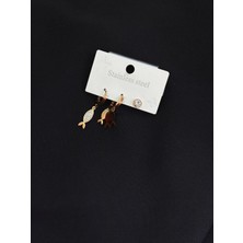 316L Çelik Rose Renk 3lü Küpe