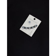 Çelik Gümüş Renk 3lü Set Nazar Küpe