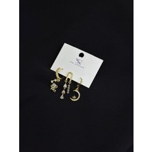 Ysx Jevelry Çelik Gold Renk 3lü Küpe