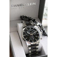 Daniel Klein Erkek Kol Saati 30 Metre Suya Dayanıklı Çelik Kordon + Bileklik Hediyeli VS.BLKT.0815