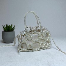 Metal Inci Boncuklu Özel Tasarım Kadın El ve Omuz Çantası