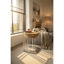 4'lü Tekerlekli Modern Zigon Sehpa