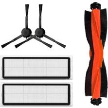robotyedek Xiaomi S20+ Plus Uyumlu Yedek Mopsuz Siyah Fırça Hepa Filtre Seti-5 Parça