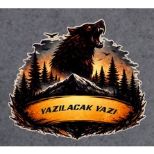 Sticker Usta Kişiye Özel Vahşi Kurt Sticker - Vahşi Hayat 4x4 Off Road Adventure Sticker - Araba Oto Motosiklet Karavan Cam Sticker 03018