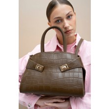 Matthew Cox Kroko Desenli Kadın El ve Omuz Çantası BYN2286