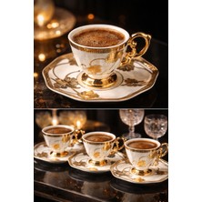 Glazze Lotus Altın Kahve Takımı 12 Parça