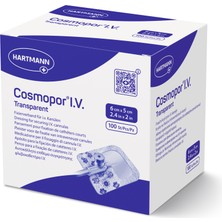 Paul Hartmann Cosmopor® I.v. Transparent 6cm*5cm 1 PAKET(100 Adet) Çocuklar Için I.v Kanul Kateter Sabitleyici