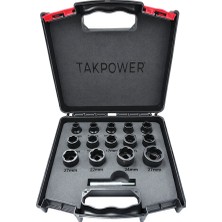 Takpower 1/2 Twist Lokma Seti Hasarlı Cıvata ve Somun Sökme 14 Parça