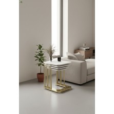 4'lü Tekerlekli Modern Zigon Sehpa