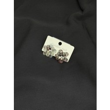 316L Çelik Gümüş Renk Çiçek Küpe