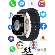 Normadia Galaxy M11 Uyumlu Watch 8 Ultra 49MM Akıllı Saat With Amoled Ekran