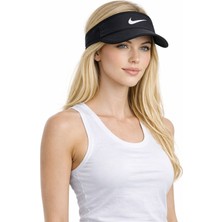 Nike Sportswear Pro Swoosh Aerobill Featherlight Unisex Tenis Vizörü Şapka Siyah
