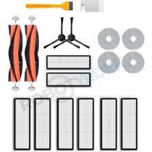 robotyedek Xiaomi S20+ Plus Uyumlu Yedek Fırça Hepa Filtre Mop Seti-18 Parça