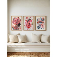 Fuart.Co Yaşamın Üç Anahtarı 3lü Dijital Baskı Poster Seti (Çerçevesiz) Shefu