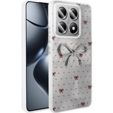 Ceponya Xiaomi 14T Kılıf Kamera Çıkıntılı Parlak Figürlü Shiny Happy Silikon Kapak