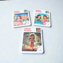 Hureggo Minik Prenseslere Özel Nostaljik Mini Smart Puzzle 3'lü Set & 10X9 cm