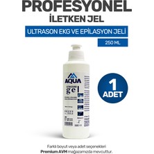 Aquamed Aqua 250 ml Ultrason Ekg ve Epilasyon Jeli | Cilt Dostu, Kokusuz, Hipoalerjenik