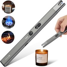 Maypal Protap Şarjlı Elektrikli Çakmak Type-C Giriş Plasma Ignition Pen – Rüzgâra Dayanıklı, Elektronik Çakmak