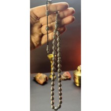 Kehribarkolik Gümüş Tespih El Yapımı Oyma Işçilikli Hulusi Yüksel 34,28GR 9*13MM.