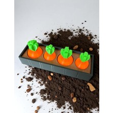 3D Dükkanı Havuç Bahçesi Oyuncağı - Iç Içe Geçmeli Havuçlar - Dekoratif Ürün